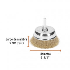 ESCOBILLA TRUPER DE COPA P/TALAD.FINA 2.3/4" #CO-2-3/4F (11592)