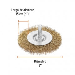 ESCOBILLA TRUPER CIRCULAR P/TALAD.GRUESA 3" #CA-3 (11570)