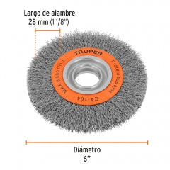 ESCOBILLA TRUPER CIRCULAR DIAM 6