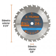 SIERRA CIRCULAR TRUPER P/MADERA 8.1/4