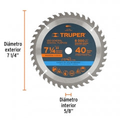 SIERRA CIRCULAR TRUPER P/MADERA 7.1/4