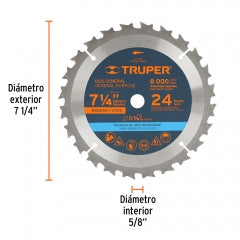 SIERRA CIRCULAR TRUPER P/MADERA 7.1/4