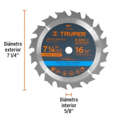 SIERRA CIRCULAR TRUPER P/MADERA 7.1/4