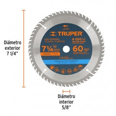 SIERRA CIRCULAR TRUPER P/MADERA 7.1/4