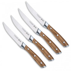 CUCHILLO TRES CLAVELES CHULETERO #1046 KOBE JGO. 4 PZS. 11,5 CM