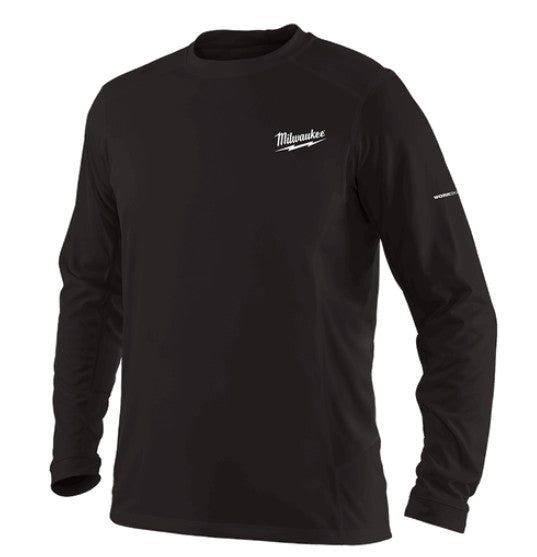 POLERA NEGRA MANGA LARGA WORKSKIN TALLA M MILWAUKEE