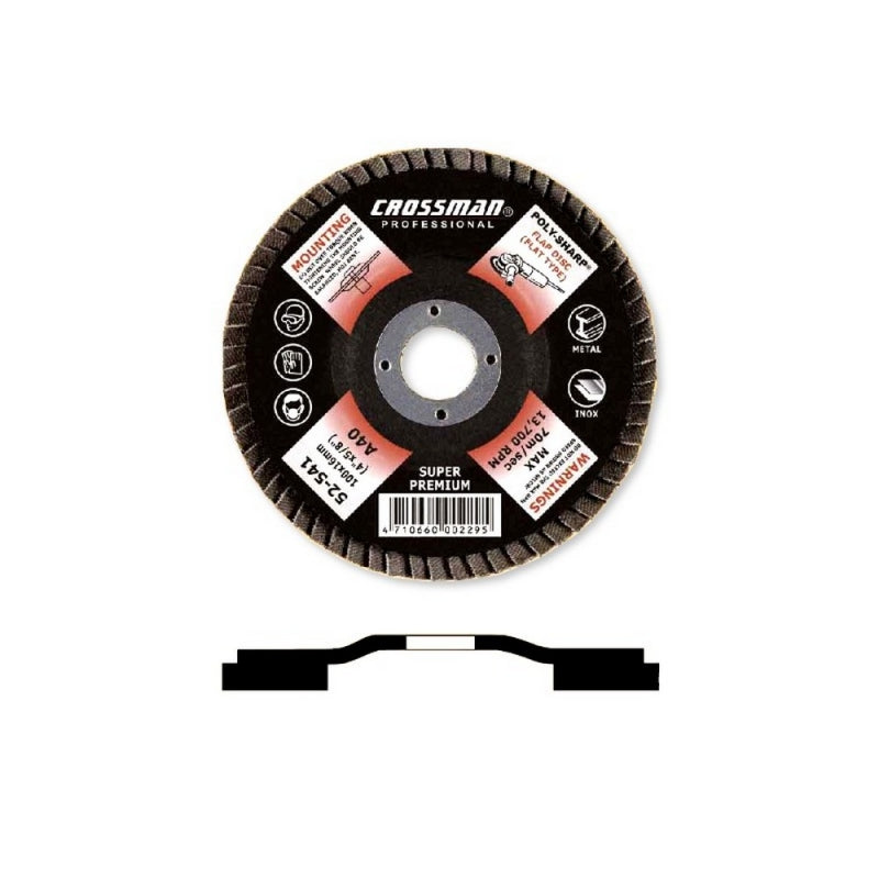 DISCO OXIDO ALUMINIO CROSSMAN 180X22.2 GRANO 100 #52574 (OF)