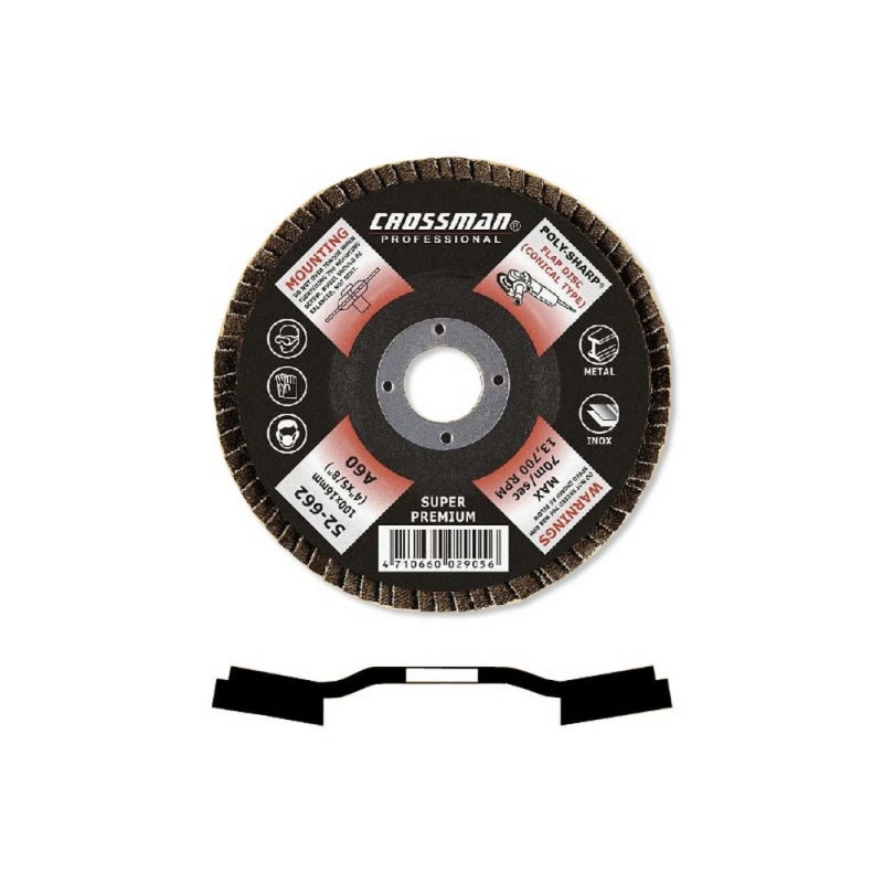 DISCO OXIDO ALUM. CROSSMAN CONICO 115X22.2 G.120 #52-675