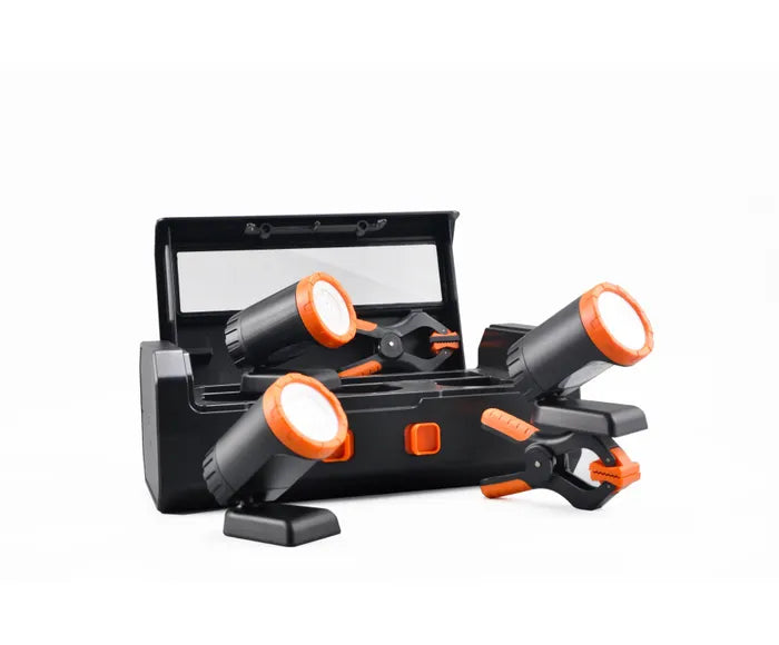 SET ILUMINACION TRABAJO MODULAR 6PZ 650LUM REC - SMART TOOLS