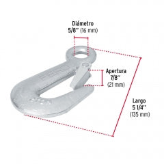 GANCHO TRUPER C/SEGURO 5/8" CARGA MAX. 2.000 KG #GANES-5/8XX (44078)