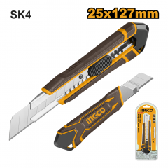 CUCHILLO CARTONAJE INGCO M/PLASTICO  200 MM C/1 HOJA #HKNS112505