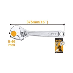 LLAVE FRANCESA INGCO CROMADA  15" # HADW131152