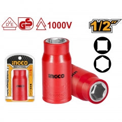 LLAVE DADO AISLADO INGCO 1000V 1/2" DR - 12 MM 6 PUNTAS  # HIHAST12121