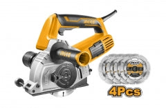 SIERRA INGCO ACANALADORA DE CONCRETO 4 DISCOS 1500W #WLC15008