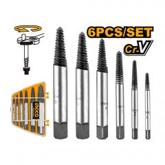EXTRACTOR PERNOS INGCO  3-25 MM JGO.6 PZAS. # ASE106