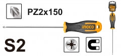 ATORNILLADOR INGCO POZIDRIV  N° 2 - 150 MM # HS68PZ2150(OF)