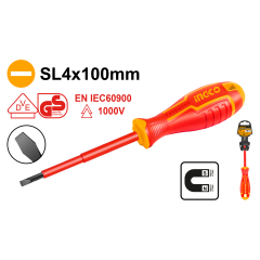 ATORNILLADOR INGCO ELECTRICO AISLADO 1000V 4 X 100 MM  # HISD814100