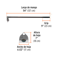 AZADON TRUPER FORJADO # 0 1.5 LBS C/MANGO FIBRA # AL-0M (10612)