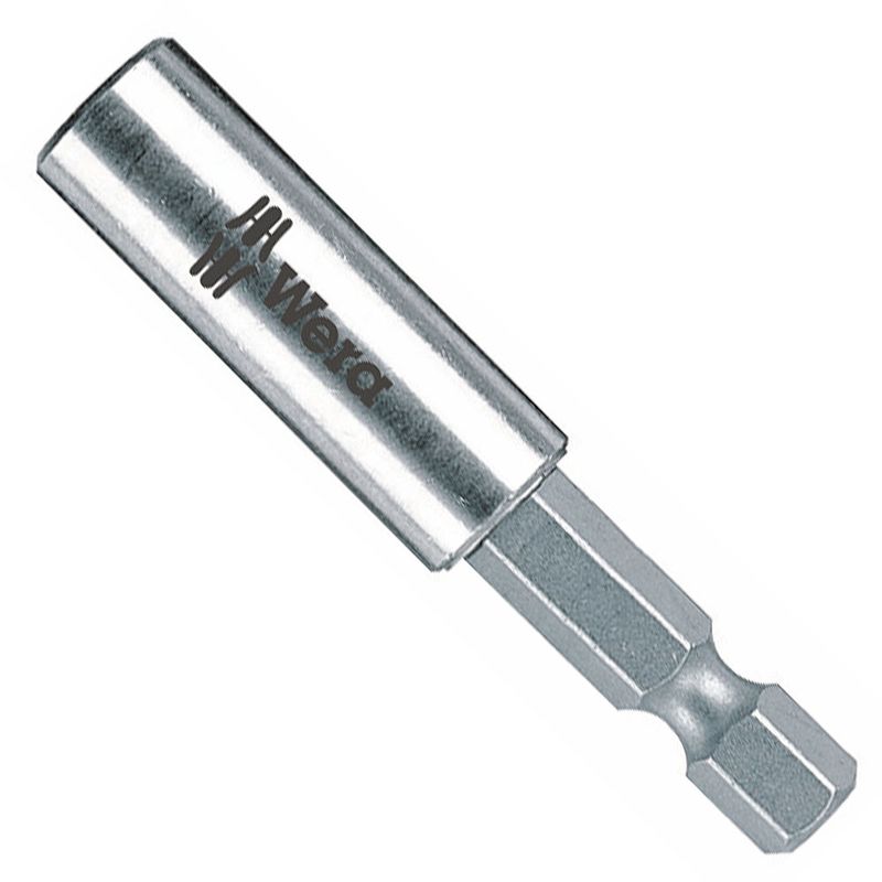 Porta Puntas Hex Inox 1/4" x 75 mm, Imán y Anillo de Retención Ø 11,1