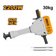 MARTILLO INGCO DEMOLEDOR  2200 WATTS  PESO 30KG  #PDB22001 (C)