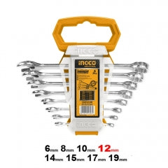 LLAVE PUNTA Y CORONA INGCO 6-19 MM JGO. 8 PIEZAS #  HKSPA1088