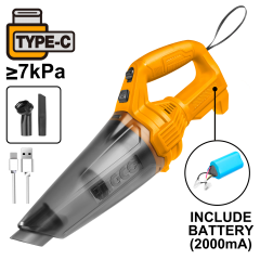 ASPIRADORA INGCO INALAMBRICA 11,1V P/AUTO C/CARGADOR  USB # CVLI2026