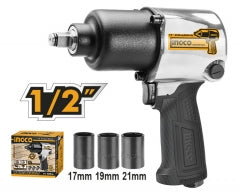 PISTOLA DE IMPACTO INGCO NEUMATICA 1/2"  PRESION AIRE 6.2BAR (90PSI) # AIW12562