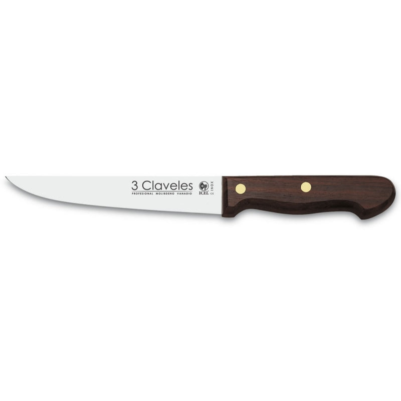 CUCHILLO TRES CLAVELES # 1037 INOX MGO MAD 15,5CM COCINA