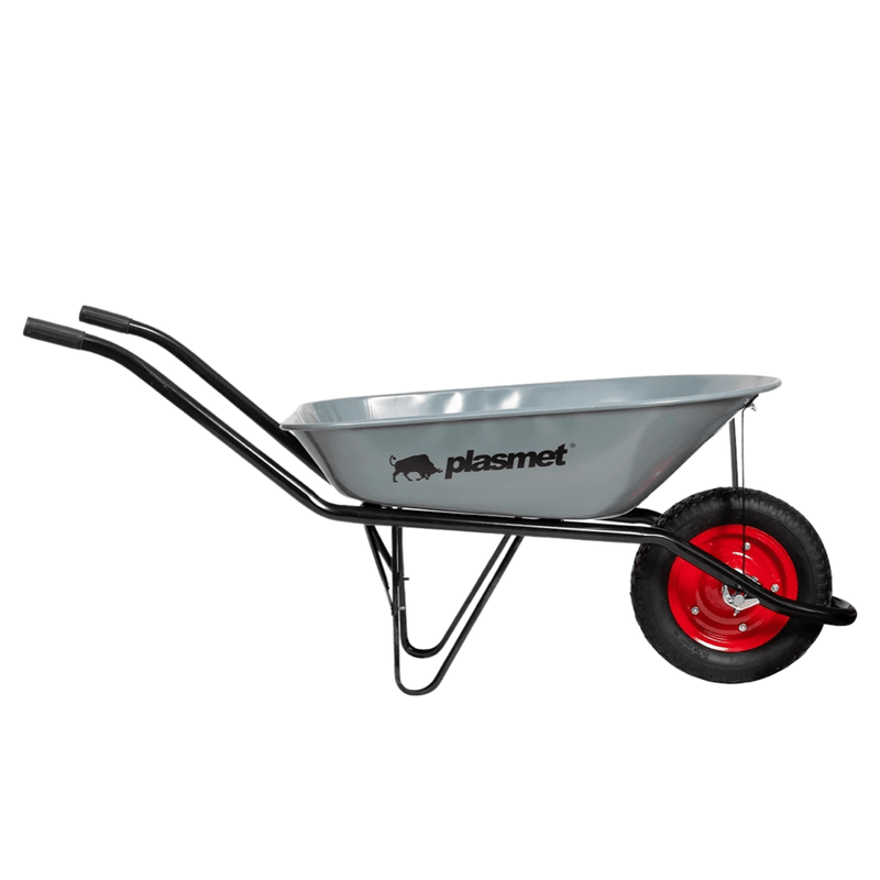 Carretilla metálica 90 L gris Plasmet