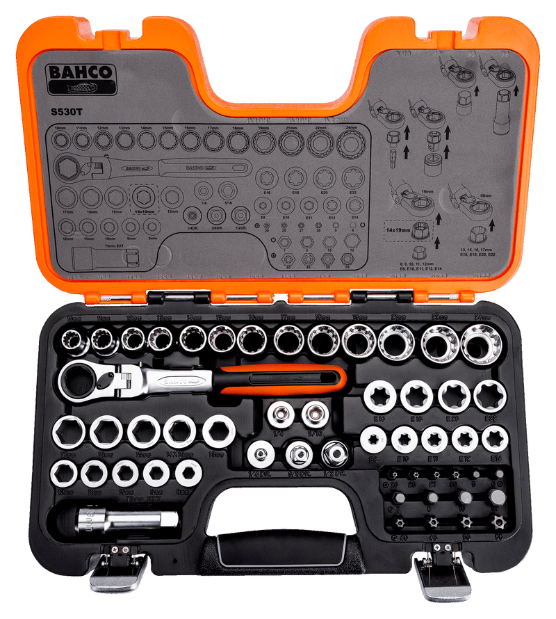 Juego de dados 53 piezas (S530T) Bahco