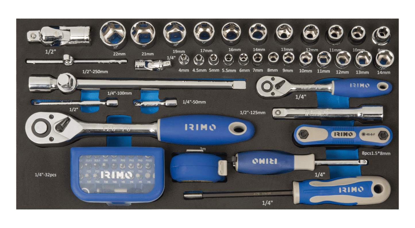 Carro de herramientas IRIMO con 98 piezas