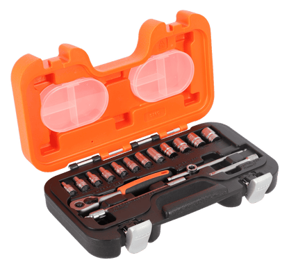 Juego De Dados 1/4"    4 - 13MM  16 Piezas BAHCO