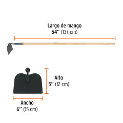 AZADON TRUPER JARDINERO CLASIC C/MANGO MADERA 54
