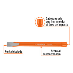 CINCEL TRUPER CORTE FRIO 1 X 12"  770 GRAMOS # C-1X12 (12166)
