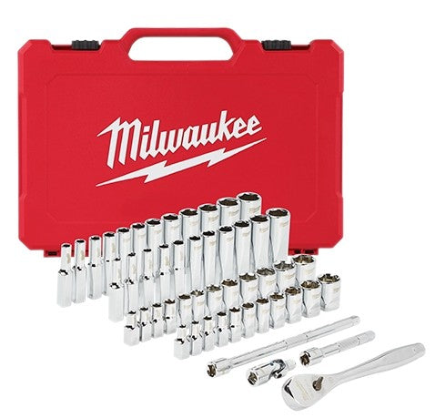 JUEGO DE DADOS METRICOS Y PULGADA 50PZS MM 1/4 MILWAUKEE