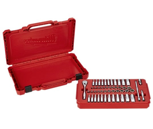JUEGO DE DADOS METRICOS Y PULGADA 56PZS MM 3/8 MILWAUKEE