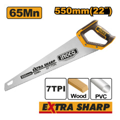 SERRUCHO INGCO CARPINTERO MANGO FIBRA VIDRIO 22