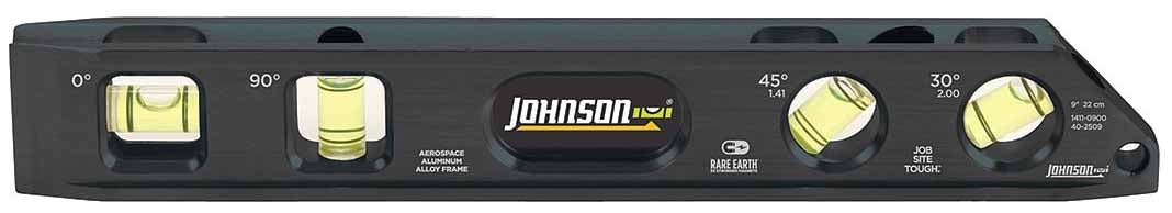 NIVEL TORPEDO JOHNSON # 1411-0900  9" ALUMINIO SOLIDO MAGNETICO (OF)