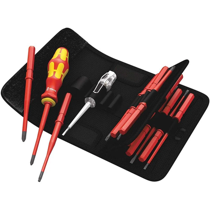 Set destornillador aislado Kraftform Kompakt VDE con puntas + buscapolo 16 piezas Wera