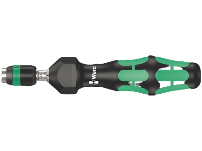 Destornillador dinamométrico Serie 7400 Kraftform ajustable (1.2-3,0 Nm) con porta-puntas Rapidaptor de cambio rápido Wera