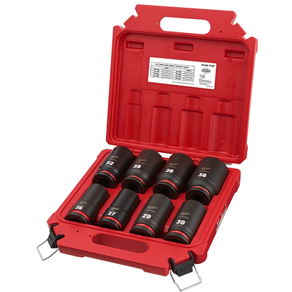 JGO DADOS IMPACTO LARGO 3/4[] HEXAG. 8 PIEZAS 26-38MM (49-66-7020) MILWAUKEE