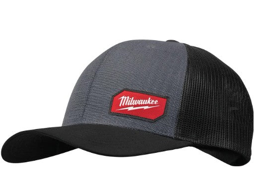 GORRO AJUSTABLE GRIS CON VISERA Y MALLA MILWAUKEE 505G