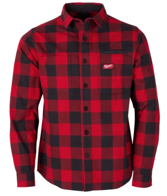 CAMISA FRANELA GRIDIRON ROJA TALLA L MILWAUKEE