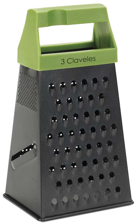 RALLADOR TRES CLAVELES INOX. 4 CARAS # 4663 (4641)  MANGO POLIPROPILENO