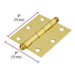 BISAGRA HERMEX-TRUPER ACERO BRONCEADO 3" X 3" #BC-301R(BIC-30L-R) 20UNI. (43232)