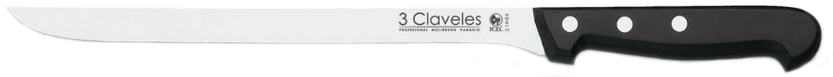 CUCHILLO TRES CLAVELES # 931 INOX MGO ABS 30CMS JAMONERO(OF)
