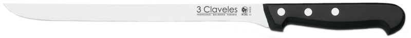 CUCHILLO TRES CLAVELES # 931 INOX MGO ABS 30CMS JAMONERO(OF)