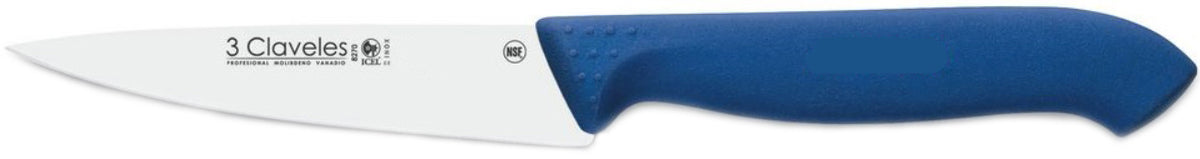 CUCHILLO TRES CLAVELES # 1333  PROFLEX MGO.AZUL 12 CMS COCINERO
