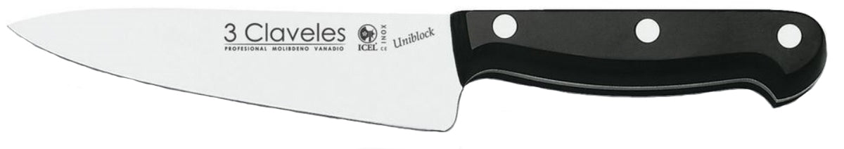 CUCHILLO TRES CLAVELES # 1162 INOX UNIBL 25cms COCINERO