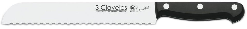 CUCHILLO TRES CLAVELES # 1120 INOX UNIBL  20cm PANERO